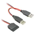 D59 USB Stecker zu USB SATA 15pin Stromkabel Adapter Festplatte Kabel für PC SSD