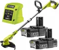 Ryobi Akku-Rasentrimmer + 2x Akku + Ladegerät + Zubehör RLT183222S 5133004429