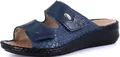 GRÜNLAND-DAMI-Komfort-Slipper mit doppeltem Klettverschluss, Conforma-Sohle, herausnehmbarer Innensohle aus Kork und Leder und handgefertigten Nähten