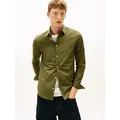 Tommy Jeans Langarmhemd Sabim Stretch Shirt Stretch Hemd, Premium, Slim Fit, mit Elasthan grün L