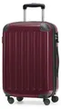 HAUPTSTADTKOFFER Alex - Handgepäck Hartschalen-Koffer Flugzeug erweiterbar Kabinen-Trolley Carry-On Hand Luggage Hardcase, 4 Rollen, 55 cm, 42 L,Burgund