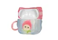 kwmobile Kopfhörer-Schutzhülle In-Ear Kopfhörer Case für Apple Airpods 4, Hülle mit Karabiner - Headphones Case - Katze mit Pfirsichhut Design