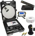 PremiumX Camping SAT Anlage Receiver Sat-Finder LNB Kabel F-Stecker Koffer