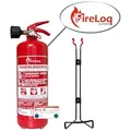 FireLoq® 2L Fettbrandlöscher ABF 8A | 70B | 40F mit Prüfnachweis, Wandhalter und Manometer