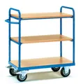 Fetra 8100 Etagenwagen Stahl pulverbeschichtet Traglast (max.): 400kg Brillantblau (RAL 5007)