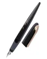 Online Kalligrafie-Füller, Schönschreibfüller Air Schwarz-Rosegold, breite Kalligraphie-Feder in Strichstärke 1,4 mm, für Standard-Tintenpatronen oder Konverter, inkl. Kombipatrone blau