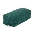Bodhi Yoga Bolster SALAMBA | Maharaja Collection | Rechteckiges Yogakissen | Waschbarer Bezug aus Baumwolle mit Dinkelfüllung | Zubehör für Restorative und Yin Yoga | Bodhi Leaves/Deep Green