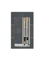 Parker IM Duo-Geschenkset mit Kugelschreiber & Tintenroller | Brushed Metal mit Goldzierteilen | Nachfüllen schwarz | Geschenkbox