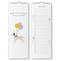 Geburtstagskalender jahresunabhängig - Immerwährender Kalender undatiert zum Eintragen von Geburtstagen (Konfetti, 10,5 x 29,7 cm)