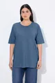 Ulla Popken T-Shirt T-Shirt Rundhalsausschnitt Relaxed Halbarm