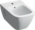 Geberit Renova Plan Square Wandbidet teilgeschlossene Form mit Überlauf, weiß
