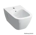 GEBERIT Waschtischarmatur Geberit Renova Plan Wand-Bidet teilgeschlossene Form, mit Überlauf, we