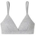 Schiesser Bügelloser BH Pure Rib Bügelloser-BH frauen damen grau 80