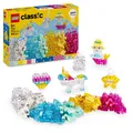 LEGO Classic Magical Transparent Box - Colorful Building Bricks & Keyring Clips