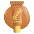NYX Professional Makeup Foundation für alle Hauttypen, Mit Sheabutter, Mangobutter und Niacinamide, LSF 30 gegen UVA- und UVB-Strahlen, Buttermelt Glaze, Farbton: 04 Almond Butta
