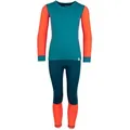 Trollkids Kinder Merino Unterwäsche Set II - 164 - dark marine/mystic blue/arctic blue
