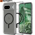 Handyhülle für Pixel 8 Spigen Case Cover Futeral Tasche Etui Transparent-Schwarz