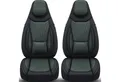 BREMER SITZBEZÜGE Autositzbezug für Adria Coral Adriatik Silver (C13), Set, 2-tlg., Schonbezüge Sitzbezüge Fahrer und Beifahrer, in Schwarz/Olivgrün