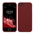 kwmobile Hülle kompatibel mit Apple iPhone SE (1.Gen 2016) / iPhone 5 / iPhone 5S Hülle - weiches TPU Silikon Case - Cover geeignet für kabelloses Laden - Bordeaux Violett