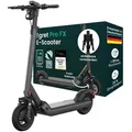 E-Scooter Egret Pro FX mit Straßenzulassung, 20 km/h, 80 km Reichweite, Federung, App, klappbar, 120 kg - Schwarz