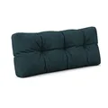 POKAR Palettenkissen Palletenauflagen Palettenpolster Palettensofa Palettenmöbel Schaumflocken Kissen für Europaletten Sitzkissen 120x40, Dunkelgrün