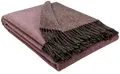 STTS International Wolldecke 100% Schurwolle Wohndecke in versch. Farben 140 x 200 cm Tagesdecke Schurwolldecke Woll-Plaid Tirol (Braun-Rosa (Double face), 140 x 200 cm)