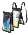Spigen AquaShield wasserdichte handyhülle Dual-Pocket-Handytasche, IPX8-zertifizierte Trockentasche, Umhängetasche für Strand, Pool, Reisen – Schwarz