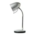 Leselampe Retro Schreibtischlampe Tischlampe Arbeitsplatzlampe Nachttischleuchte mit Gelenk-Arm aus Metall, Silber []