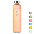 Vinsun Trinkflasche 1l orange - wiederverwendbar, Kohlensäure geeignet, BPA frei, Tritan - Leichte Wasser Flasche für Sport, Outdoor, Schule, Uni, Fahrrad, Büro, Gym