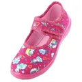Beck Hausschuh Dream Hausschuh (atmungsaktive Materialien, für Kindergarten, Schule, Zuhause) schmale Passform, robuste Materialien, weiche bequeme Decksohle rosa 25 EU