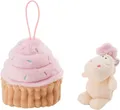 Nici Kuscheltier Theodor & Friends GREEN, Einhorn Creamy Pink 10 cm in Cupcake mit Loop