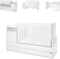 Lorelli Babybett Trend Plus 70x160cm Schreibtisch Kinderbett Schubladen Kommode weiß