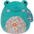 "Jazwares SQK3440; SQCR05383 - Squishmallows 19 cm (7,5\") - Serie 18 - 11 - Robert der Frosch mit geblümtem Bauch"