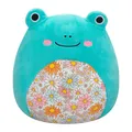 Squishmallows SQCR05383 - Robert der Frosch mit geblümtem Bauch 19 cm, offiziell