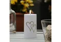 MARELIDA LED-Kerze Herz für Innen/Außen Grabkerze H: 15cm D:7cm outdoor Timer Sensor weiß (1-tlg)