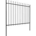 vidaXL Gartenzaun | Stahl | Stabil | Rechteckig | Modern - Schwarz