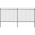 Gartenzaun Mit Speerspitzen Stahl 3,4 X 1,5 M Schwarz - Vidaxl