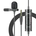 BOYA BY-M1S Professionelles Lavalier-Revers-Mikrofon Omnidirektionales Kondensatormikrofon für iPhone, Android, Smartphone, DSLR, Camcorder, Audio-Recorder, PC Laptop Aufnahme