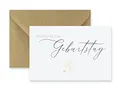 10 Premium Karten Geburtstagseinladung + 10 Naturumschläge (Klappkarte) - Einladungskarte zum Geburtstag birthday Einladung - 10,5x14,8cm edles Premiumpapier