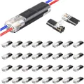 YESLUSY 40 Stück Steckverbinder, 12V Kabelverbinder Wasserdicht, 2 Polig, 2 Pin Stecker, Schneller Crimp Anschluss für 18-22 AWG Kabel, Steckverbindung Steckbarer Kabelan
