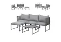 SVITA Gartenlounge-Set DETROIT, (Modul-Set), Gartenmöbel Flexibel Sofa Tisch Sessel Ottoman