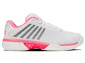 K-Swiss Damen Hypercourt Express 2 Tennis Shoe, White/Neon Pastel Pink/Black, 39 EU