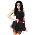 Boland Kostüm Tag der Toten Dia de Muertos Kostüm Rock schwarz Totenköpfe Halloween