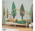 Bellabino Kinderbett Bia mit Rausfallschutz & Lattenrost (natur, optional mit Matratze), Kinderbett aus Kiefernholz, verfügbar in 80x160/90/120/140x200 cm