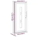 vidaXL Vordertür Anthrazit 98 x 200 cm PVC