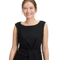 Overall VERA MONT "Vera Mont Jumpsuit mit weitem Bein", Damen, Gr. 36, Normalgrößen, schwarz, Cru00eape, Obermaterial: 95% Polyester, 5% Elasthan. Futter: 100% Polyester., elegant, ausgestellt, U-Boot-Ausschnitt, ohne Ärmel, Overalls, Bunddetail