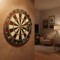 Dartscheibe Steeldart Kork Set 6 Pfeile Flights Abwurflinie Schärfer