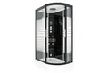 AcquaVapore Dampfdusche Dampfdusche Dusche D30-73M3R Schwarz 80x120, Sicherheitsglas ESG, Höhenverstellbar, Mit Bauanleitung, Mit Beleuchtung, Gehärtetes Glas