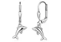 Materia Paar Ohrhänger Mädchen Kinder Delphin Silber SO-489, 925 Sterling Silber