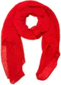 styleBREAKER Damen Schal fein gekreppt | Leichter Plissee-Schal für stilvolle Looks | Elegantes Halstuch mit fließenden Falten | Modisch Vielseitig & Angenehm weich | 96 x 192 cm, Farbe:Rot